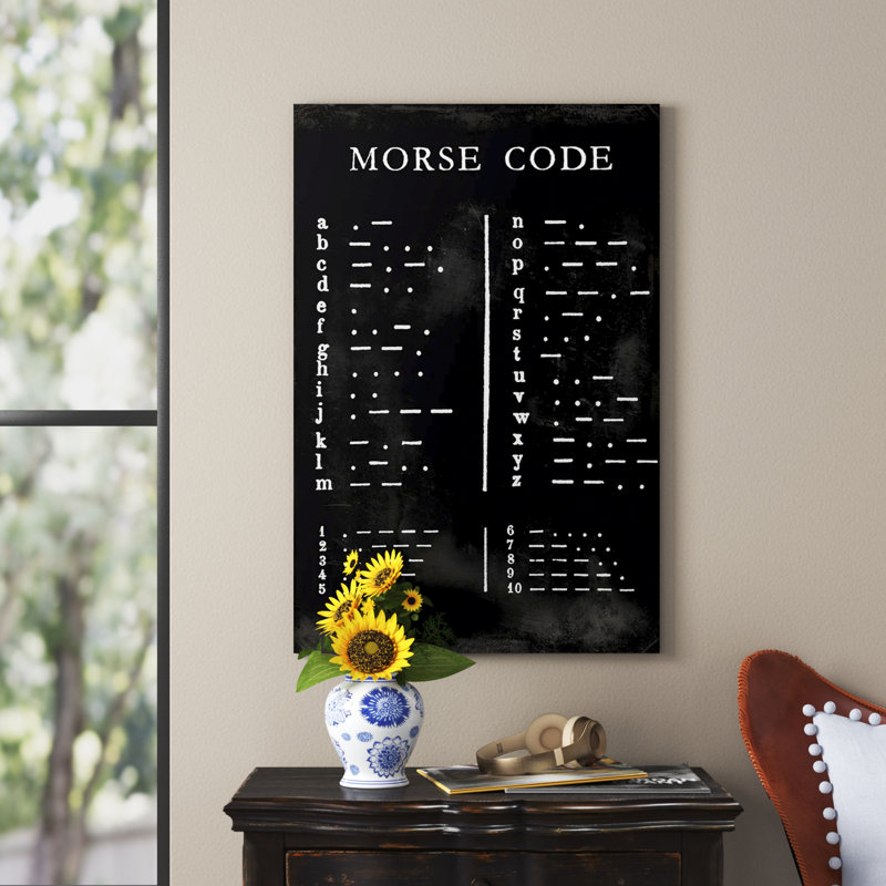 " Morse Code Chart ", 36" H x 24" W x 1" D