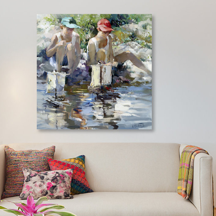 « garçons », impression sur toile, H 12 po x l 12 po x P 1,5 po