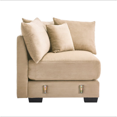 28 Corner Sofa W/Pillows Corduroy