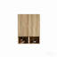 Cc1014s112310 Ensemble d'armoires latérales flottantes en chêne brut et chêne brut 2 pièces, armoire de rangement murale pour petits espaces, Kd-1483058712