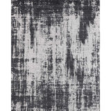 Abstract Area Rug in Charcoal/Silver