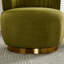 Fauteuils d'appoint pivotants à 360° en forme de tonneau, fauteuils ronds avec large assise rembourrée en velours moelleux, parfaits pour le salon, la chambre, le bureau ou les salles d'attente.-1351535288-1351535292