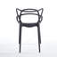 Chaise en plastique 4 pièces noir-406593536