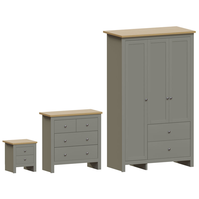 Mentone Piece Bedroom Set, Grey