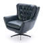 Chaise pivotante capitonnée avec base en métal-2057903671