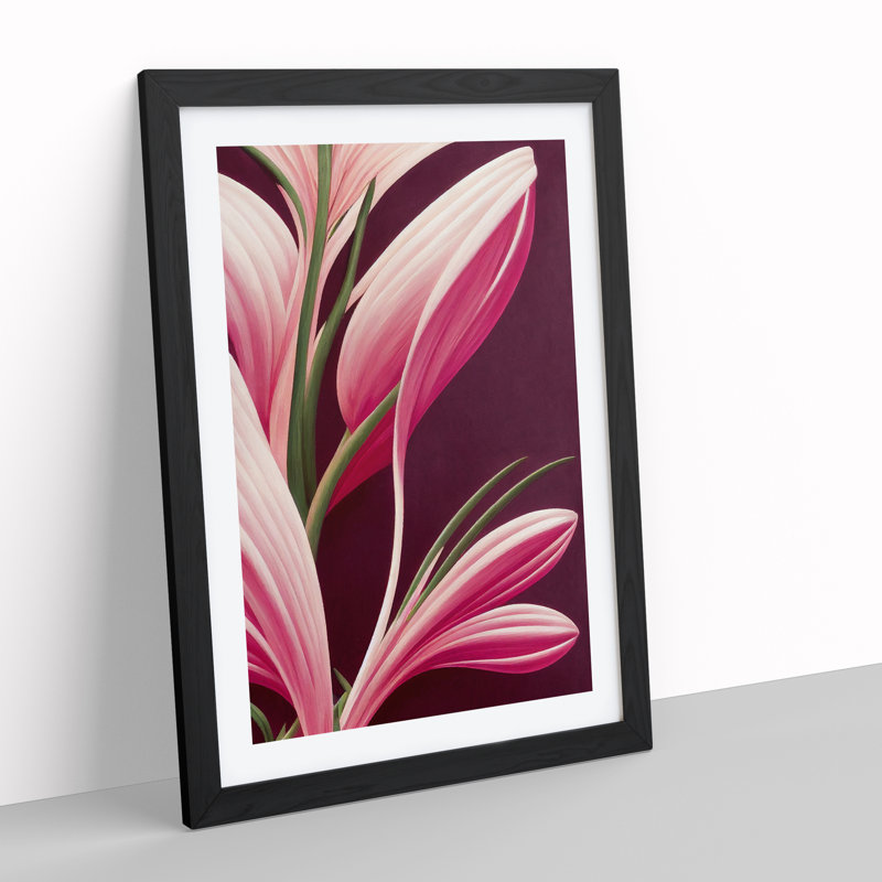 The Masterful Flower - Single Picture Frame Print, 64cm H x 46cm W x 2cm D, Black Framed