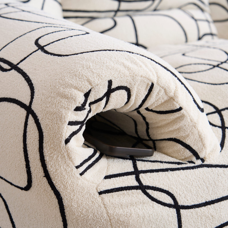 Black & White Abstract Pattern Bean Bag Chair – Ultra-Comfortable & Supportive for Lounging, Reading, & Gaming