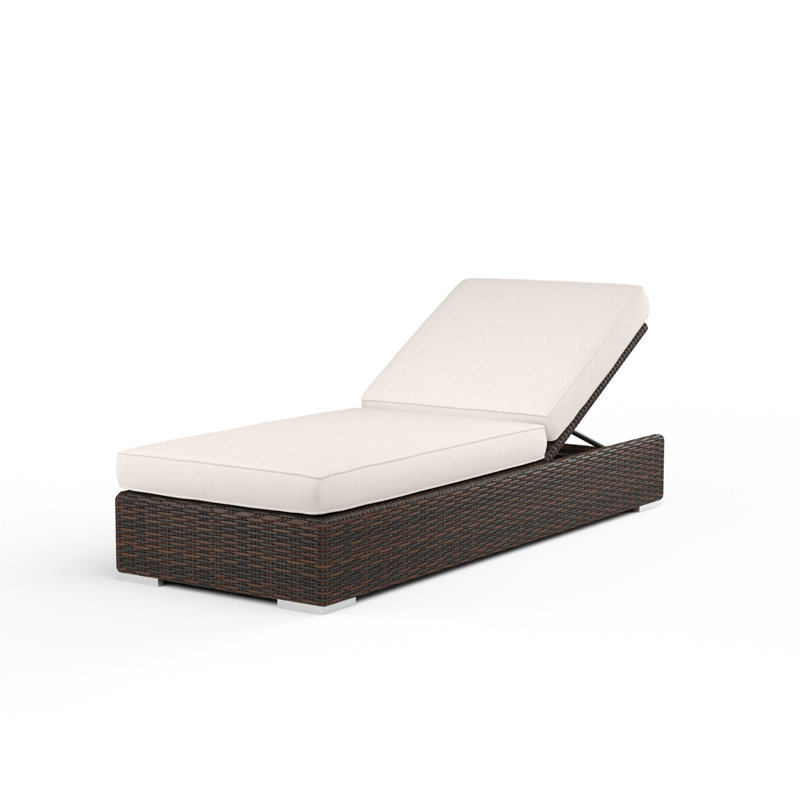 Outdoor Chaise Lounge , Sunbrella Cushion Included, Canvas Natural Sunbrella® Canvas