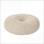 Pouf rond en coton tricoté - Repose-pieds & amp; Siège supplémentaire | Coton | Beige