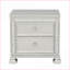 Table de chevet 2 tiroirs Modern Silver