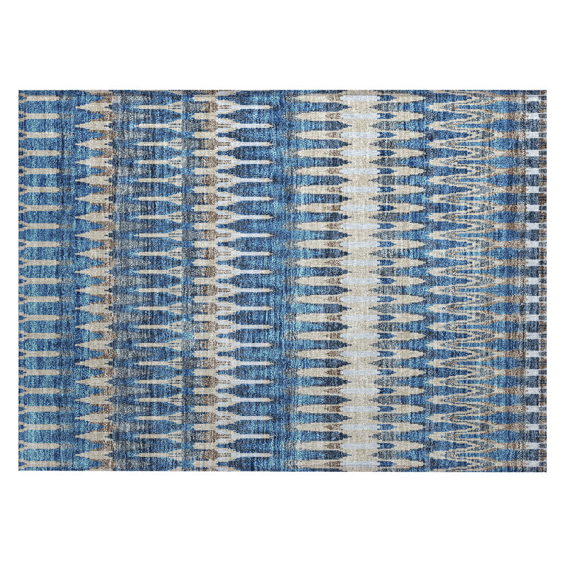 Washable Abstract Indoor / Outdoor Rug, Rectangle 1'8" x 2'6"