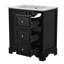 Armoire de meuble-lavabo 30 po avec lavabo en céramique, 3 tiroirs et tablettes réglables-1081624061