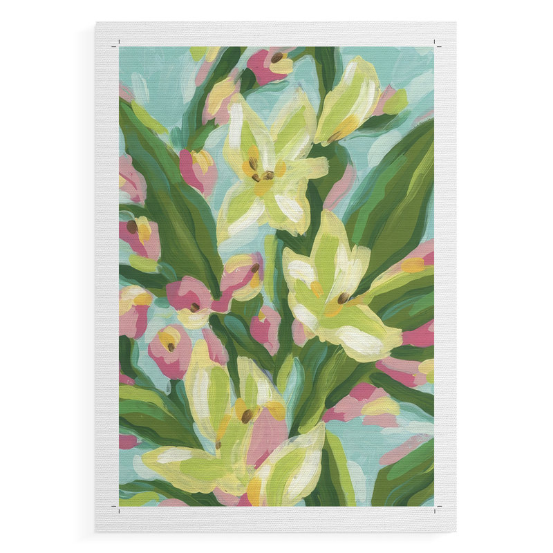 Floral Vibration I - Impression sur toile seulement - NON-CADRE, H 18 po x l 12 po