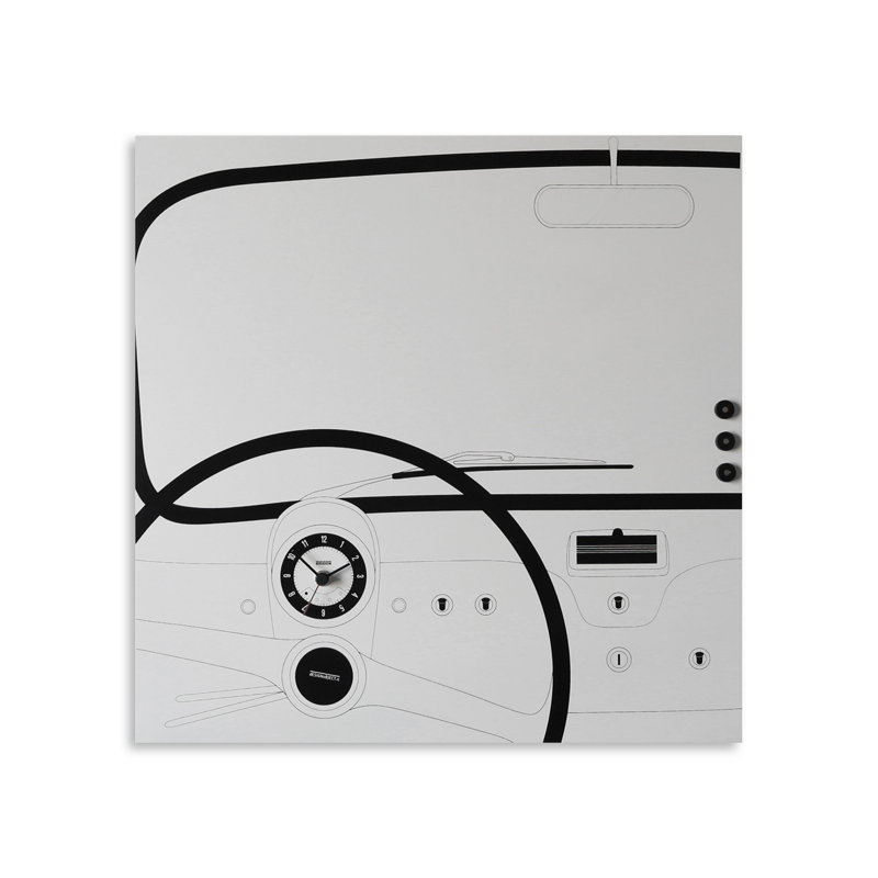 Gilligan Metal Wall Clock, White/Black