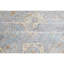 Tapis unique gris / bleu / orange / ivoire de 9 pi 1 po x 11 pi 10 po