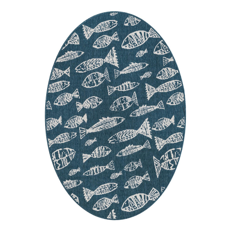 Tapis intérieur / extérieur d'extérieur Coastal, Ovale 4 pi 1 po x 6 pi 1 po