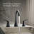 Simplice Widespread Bathroom Sink Faucet, Three-Hole Bathroom Faucet with Clicker Drain, 0.5 GPM-83644588