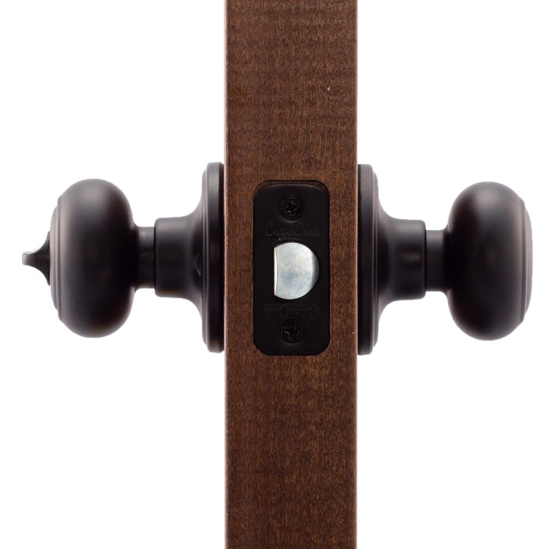 Bouton de porte colonial avec rosette ronde Colonial, Noir