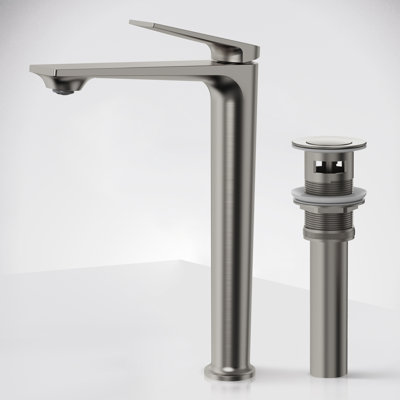 Single Hole Vessel Bathroom Faucet, Single Handle Vessel Bathroom Sink Faucet with Drain Assembly