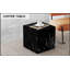 Table basse 15,7 * 15,7 * 15,7 pouces en panneau de fibres à densité moyenne avec texture de marbre - Design luxueux, décor de salon parfait, texture tendance cubique