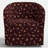 Pembroke Swivel Chair In Ditsy Dahlia Burgundy-121672266