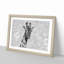 Giraffe Through The Bubbles - Single Picture Frame Painting on MDF-56633878-56633875