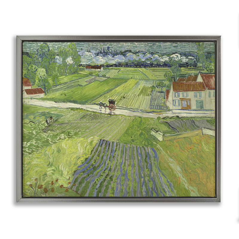 Van Gogh, H 25 po x l 31 po, Cadre flottant gris lustré