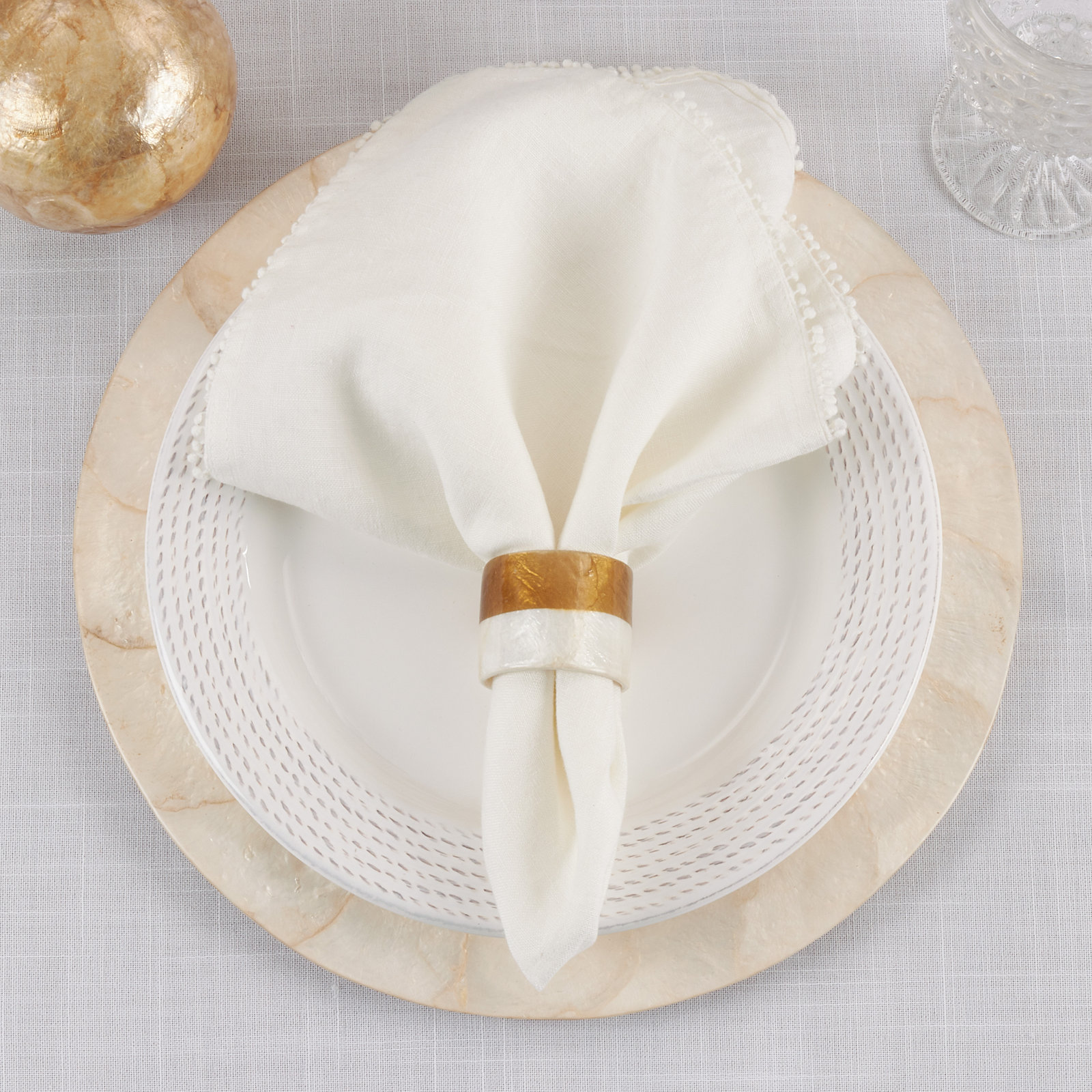 Table Napkin Rings, Gold