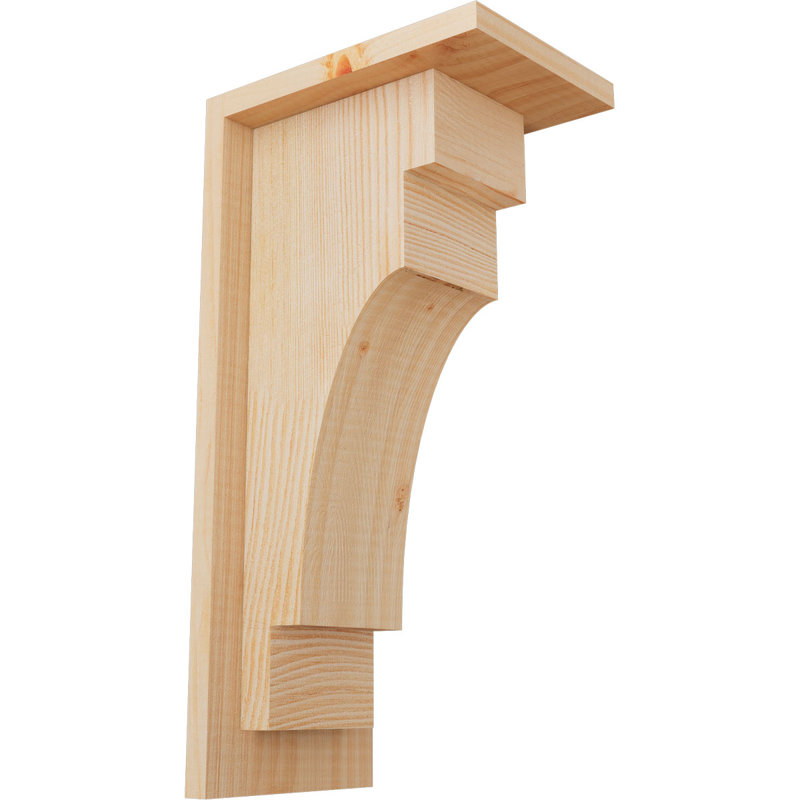 Corbeau méditerranéen avec contre-plaque, H 16 po x l 5,5 po x P 8 po, Sapin de Douglas, Lisse