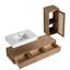 Meuble-lavabo mural 60 po avec lavabo en résine et armoire d'appoint 60 po, tiroir à fermeture en douceur, fixation à flotteur