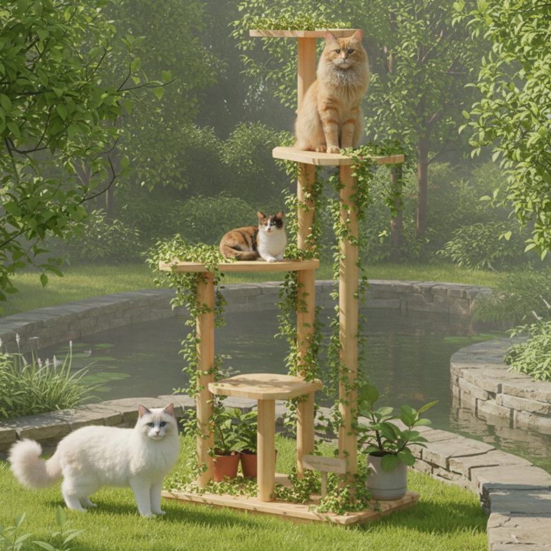 Durable 4-Tier Outdoor Cat Tree