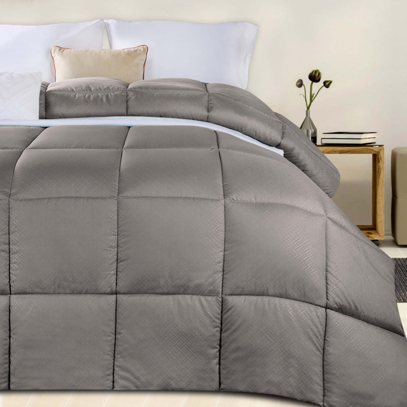 Édredon en duvet synthétique réversible toutes saisons Superior , Gris anthracite, Édredon très grand