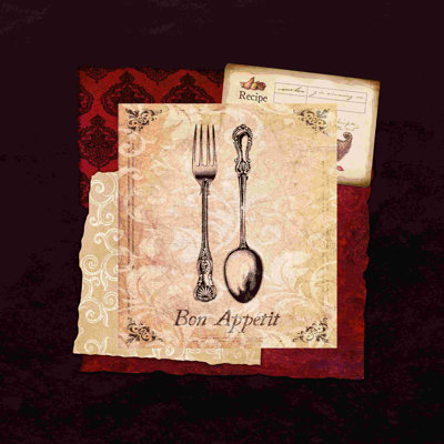 «Bon Appetit Collage 2», impression sur toile tendue