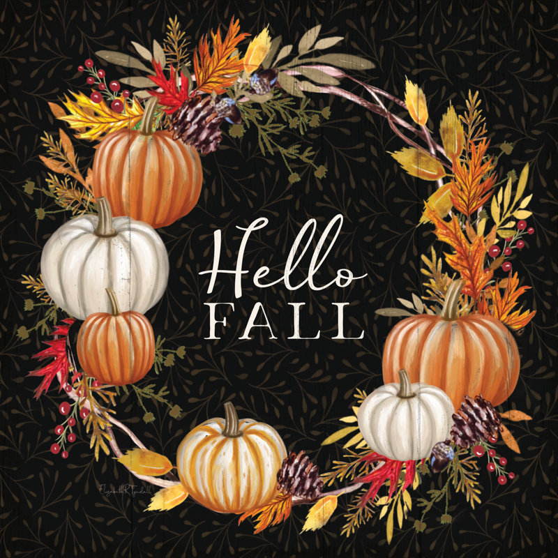«Hello Fall Wreath» par Elizabeth Tyndall, H 20 po x l 20 po
