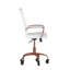 Fauteuil de bureau pivotant à dossier moyen avec accoudoirs et roulettes transparentes-1277895725-1277895726