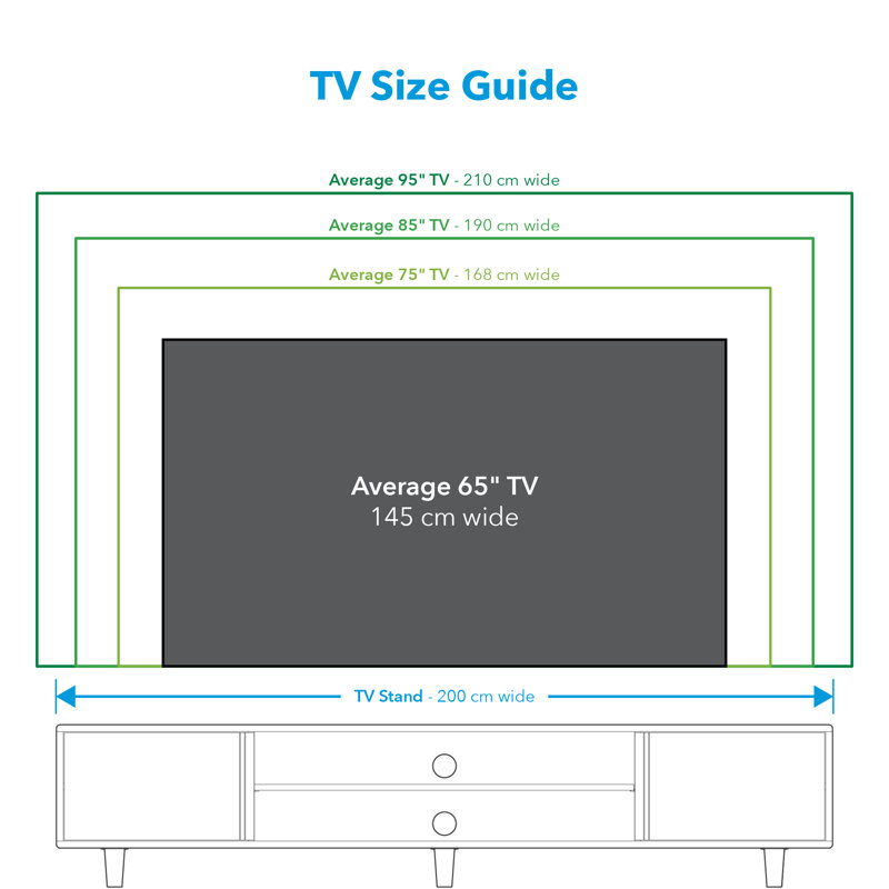Athea TV Stand for TVs up to 88", White/Brown