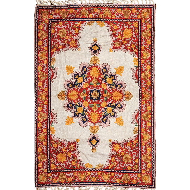 Davell Silk Oriental Indoor Rug