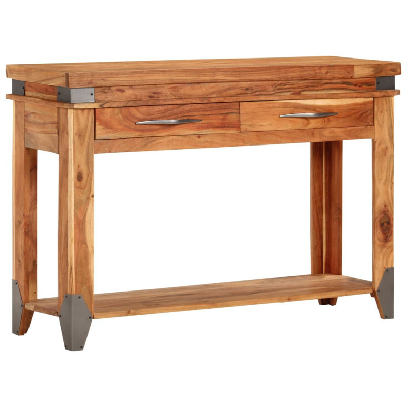 Rushton 110cm Solid Wood Top Console Table
