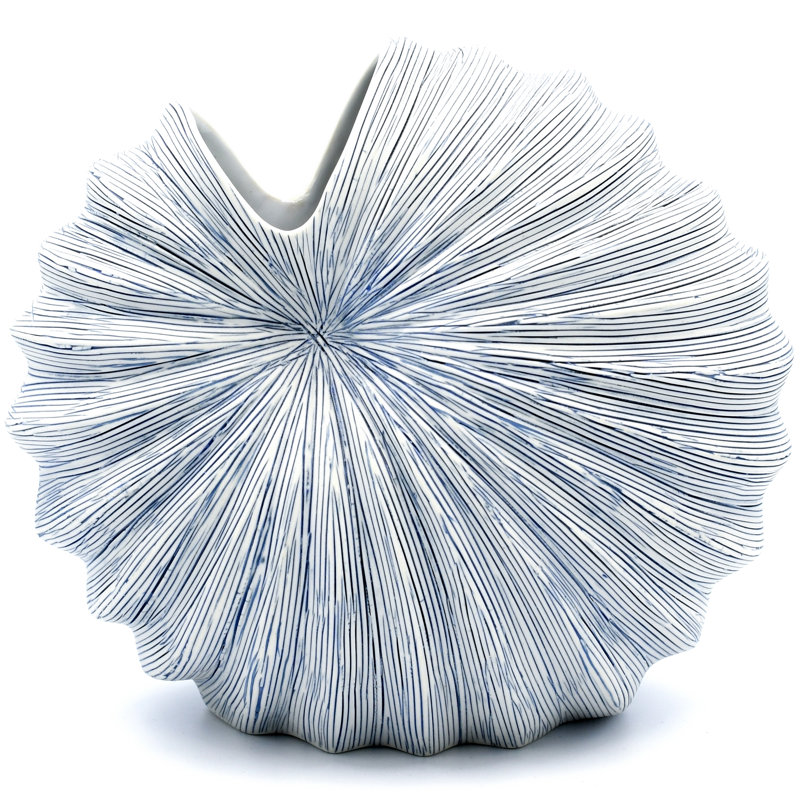 Vase de table Avaughn, H 7,6 po x l 8,6 po x P 5 po, Bleu