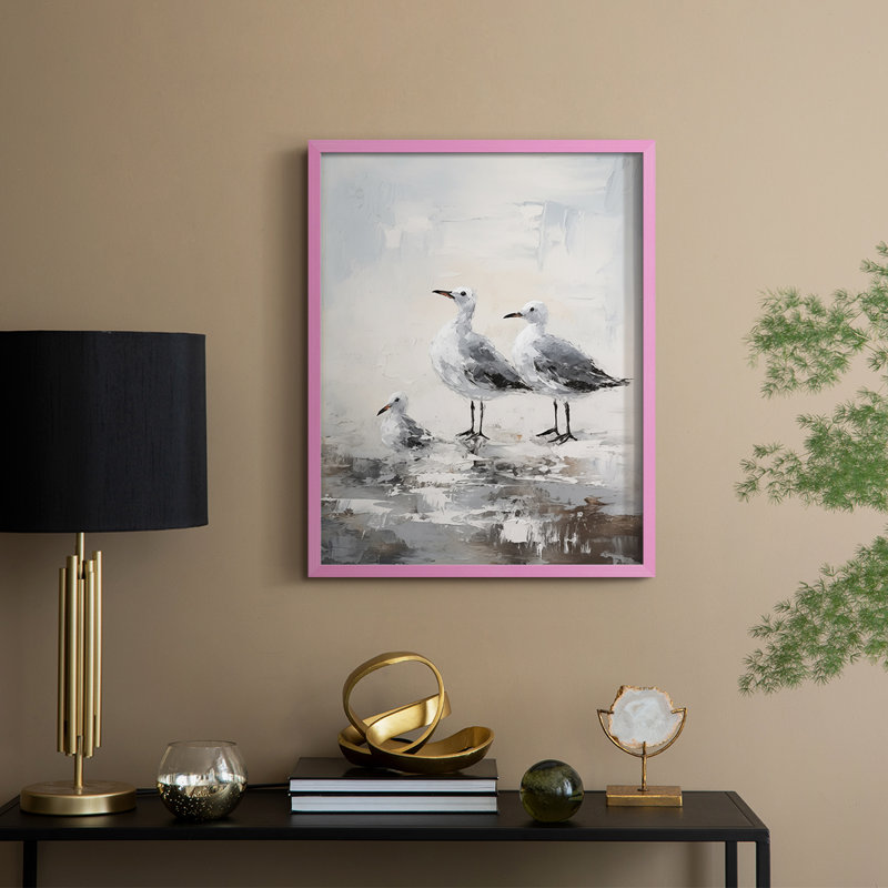 NAUTICAL Series CDLXII, reproduction encadrée - bois massif, H 21 po x l 17 po, Rose