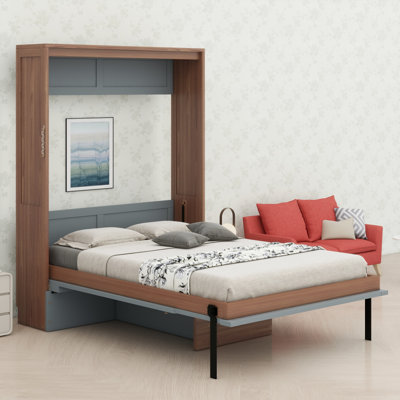 Lit escamotable avec bureau pliable intégré