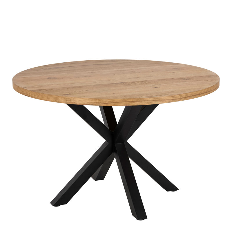 Jad Round Dining Table with Steel Base