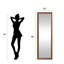 Miroir pleine grandeur avec cadre en grain de bois HD-129910978-129992615