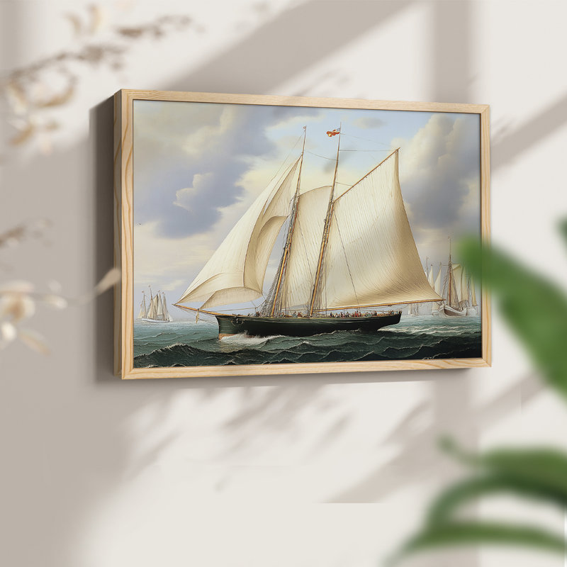 Nautical Series-XCIX -Framed Print - Restickable, Natural, 11" H x 14" W