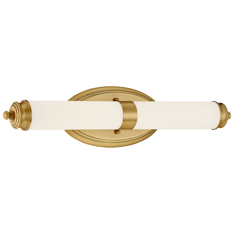 Barre d'éclairage de salle de bain 1 lumière Monson, Or brossé