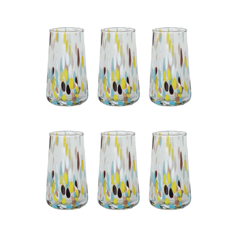Blown Confetti Drinking Glass