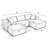 Hornbeck 108" Right Hand Facing Corner Sectional With Chaise And Ottoman Corduroy Upholstered Compression L-Shaped Sofa-129105776