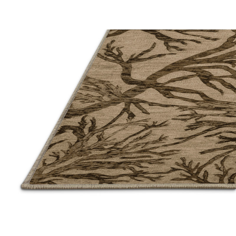 Tapis beige lavable à la machine, Tapis de couloir 2 pi x 5 pi