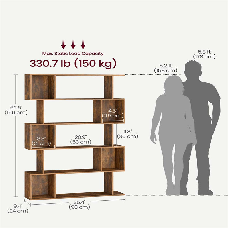 159cm H x 90cm W Standard Bookcase
