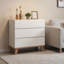 Commode 3 tiroirs, armoire minimaliste blanche pour le salon de la chambre à coucher